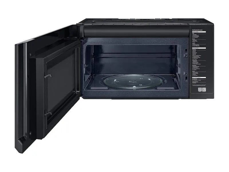SAMSUNG 2.1 cu. ft. Over-the-Range Microwave with Sensor Cooking in Fingerprint Resistant Black Stainless Steel