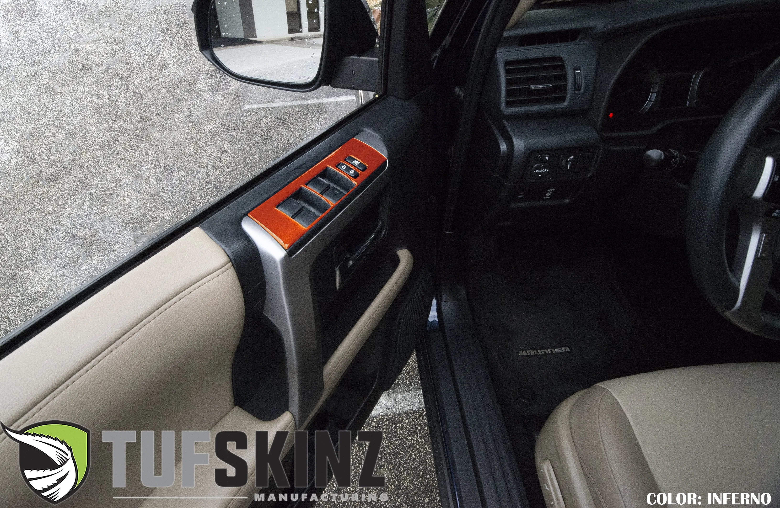 Side Door Control Accent Trim Fits 2014-2024 Toyota 4Runner