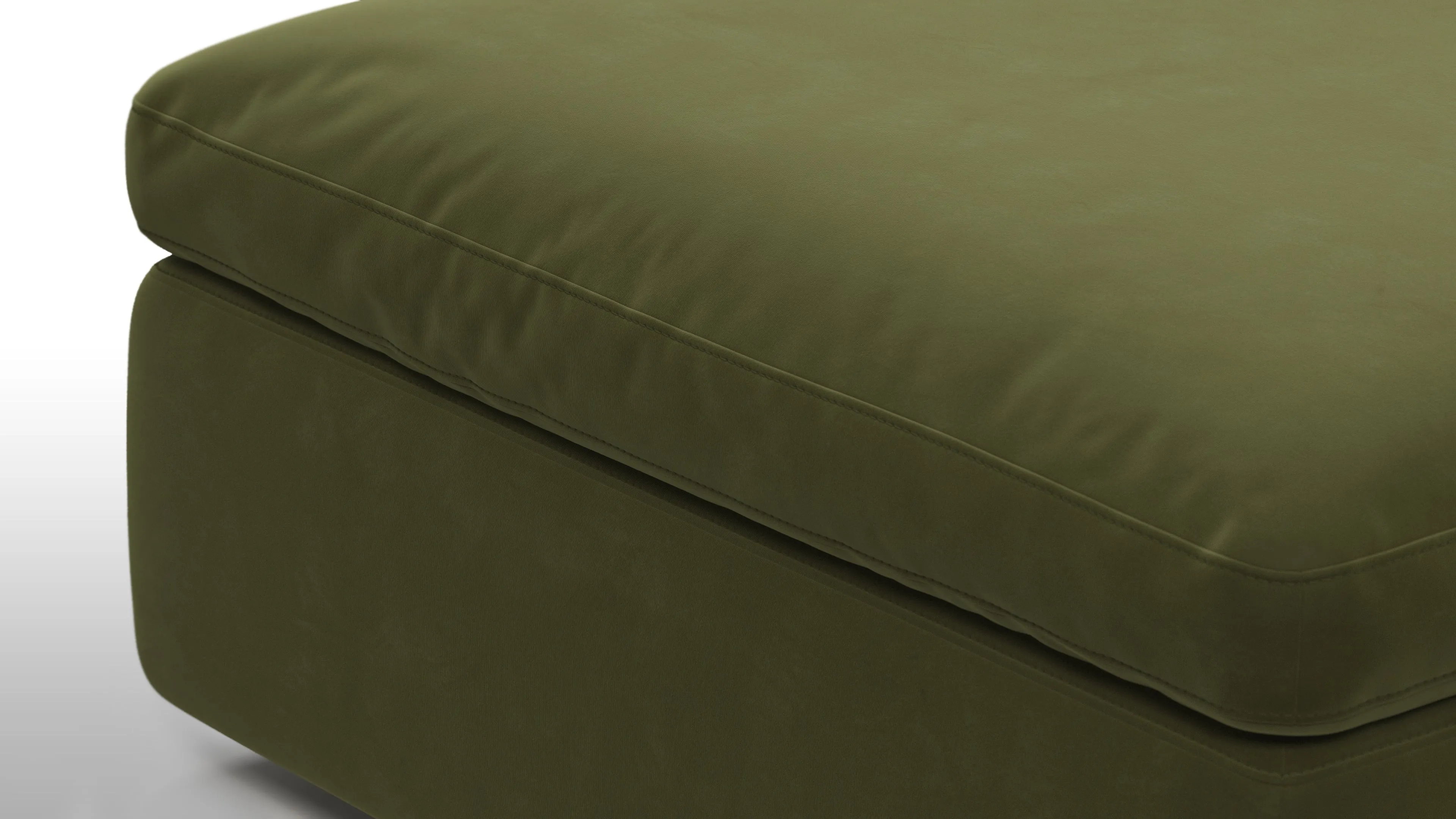 Sky - Sky Sofa Module, Ottoman, Spruce Luxe Velvet