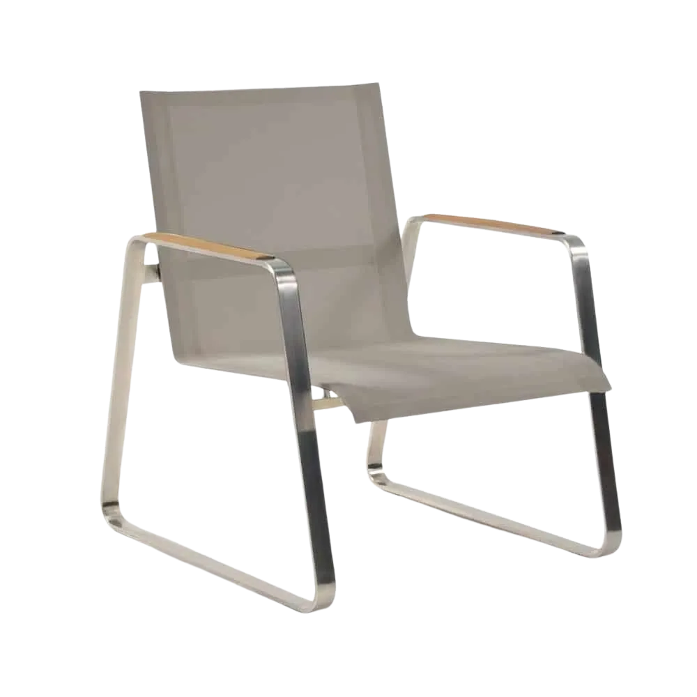 Summer Stainless Steel Batyline Lounge Chair