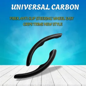 Universal Carbon Fiber Anti Slip Steering Wheel Easy Grips Trims New Style