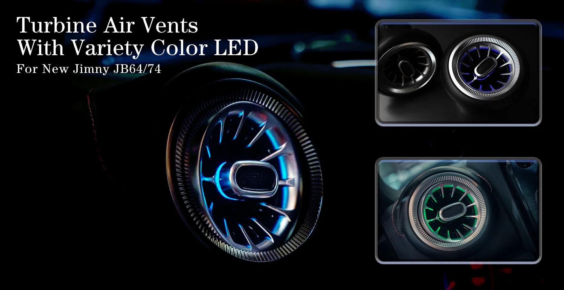 Wald LED Turbine LED AC Vents for Suzuki Jimny Serria