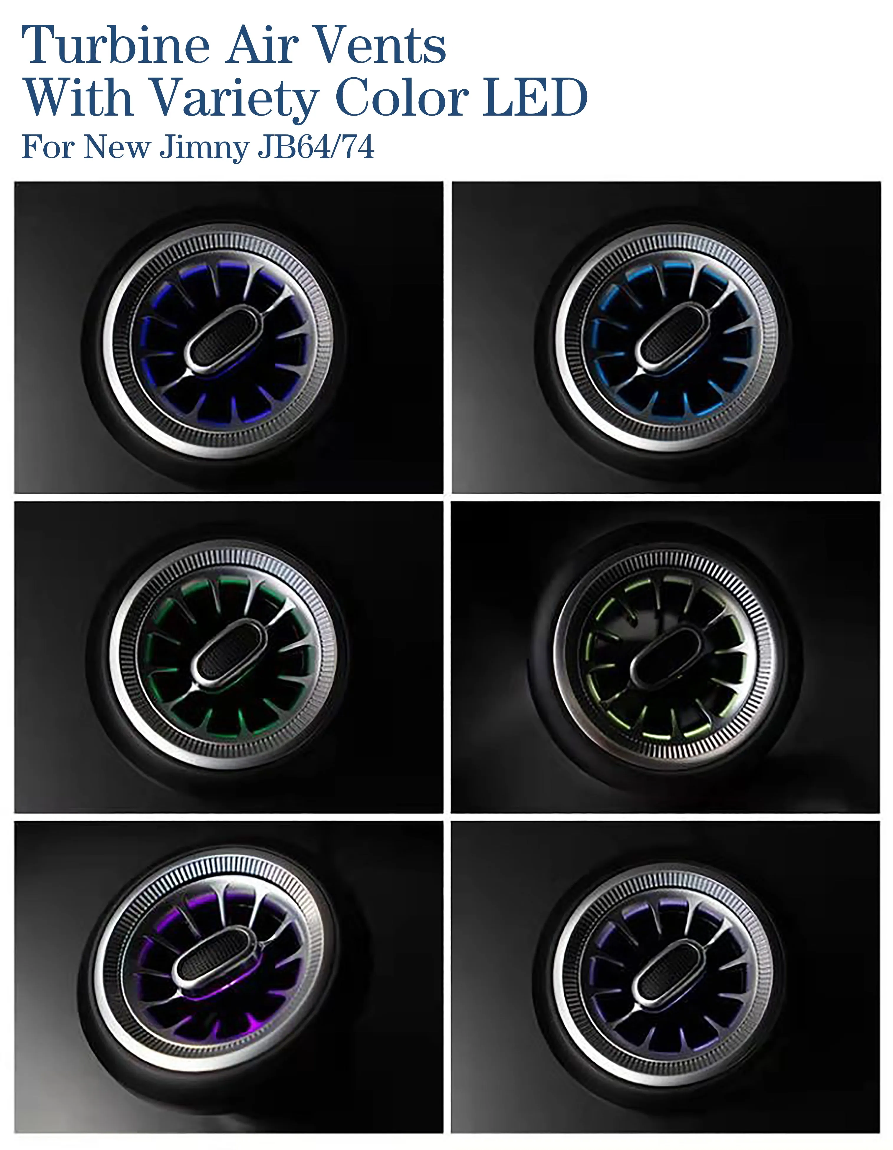 Wald LED Turbine LED AC Vents for Suzuki Jimny Serria